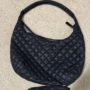 MZ Wallace Black Quilted Hobo Bag